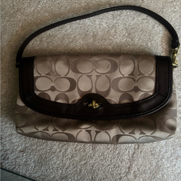 Coach Tan and Brown Shoulder Bag - Picture 1 of 5